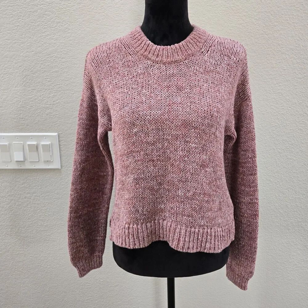Madewell Pink Cropped Pullover Sweater Size S